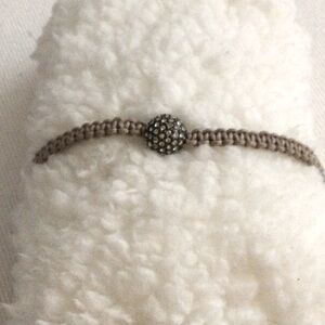 Stella & Dot Silver-Tone Beaded Adjustable Bracelet